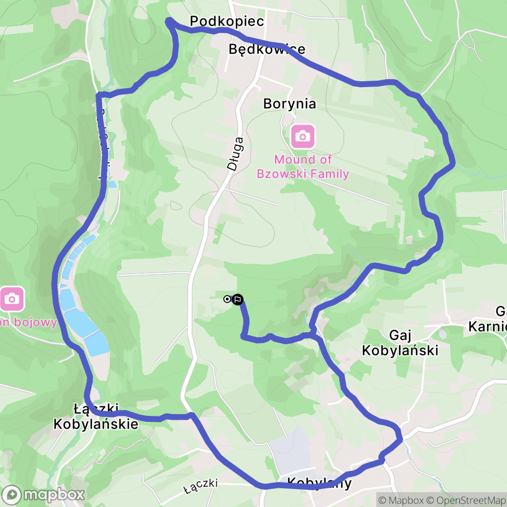 Będkowice: mapa trasy - Poland