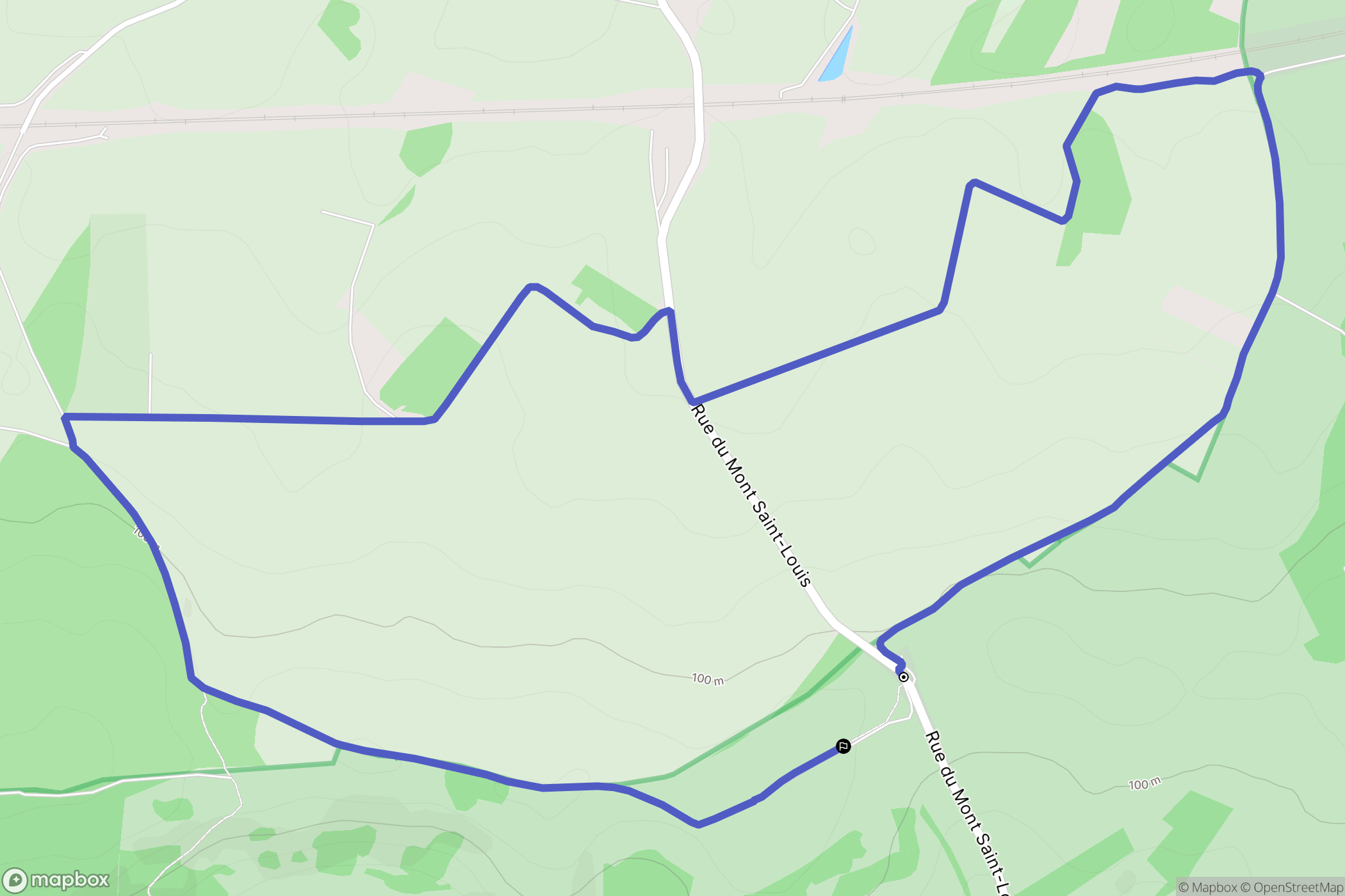 Tournehem-sur-la-Hem : carte du parcours de randonnée - France