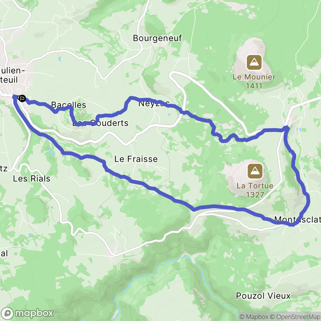 Saint-Julien-Chapteuil : carte du parcours de randonnée - France
