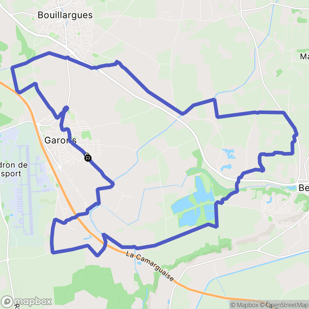 Garons : carte du parcours de randonnée - France