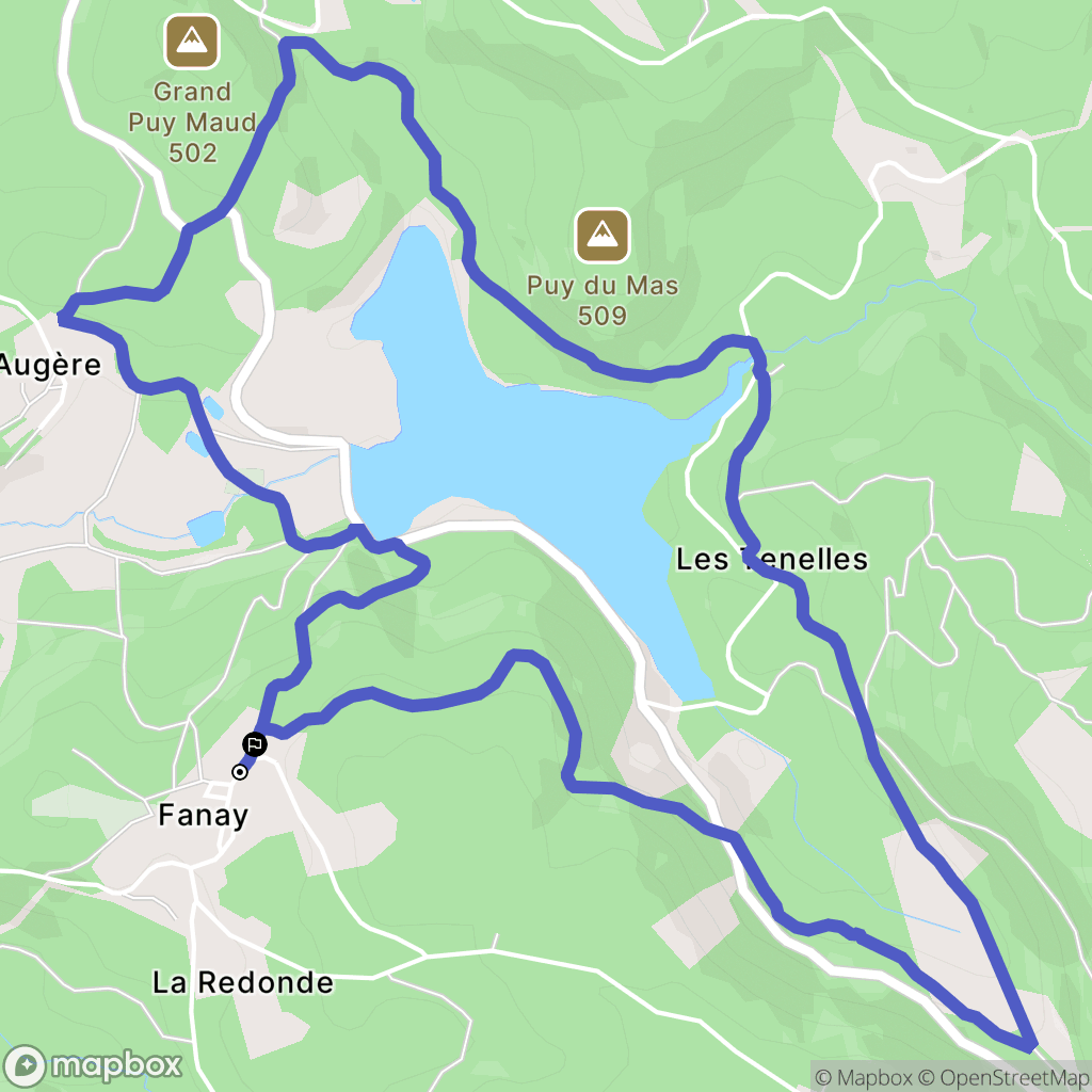 Saint-Sylvestre : carte du parcours de randonnée - France