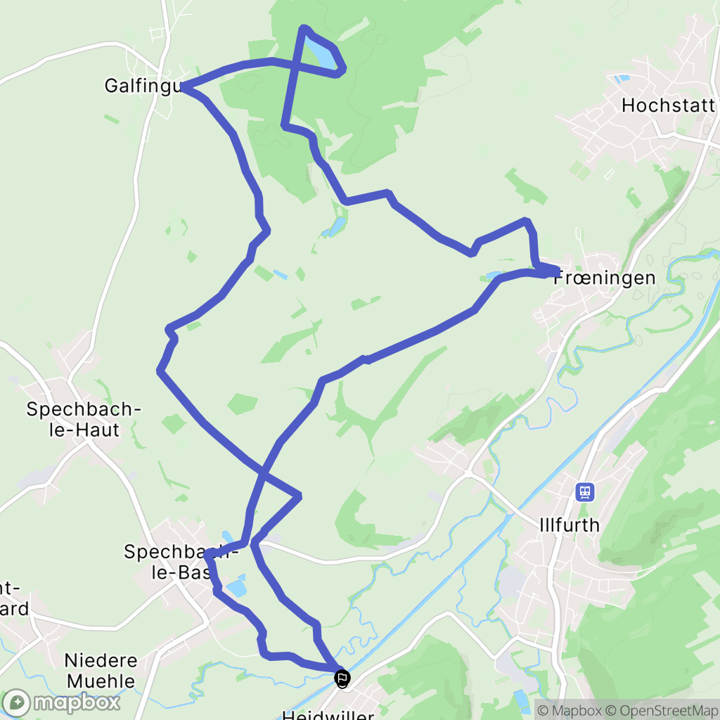 Heidwiller : carte du parcours de randonnée - France
