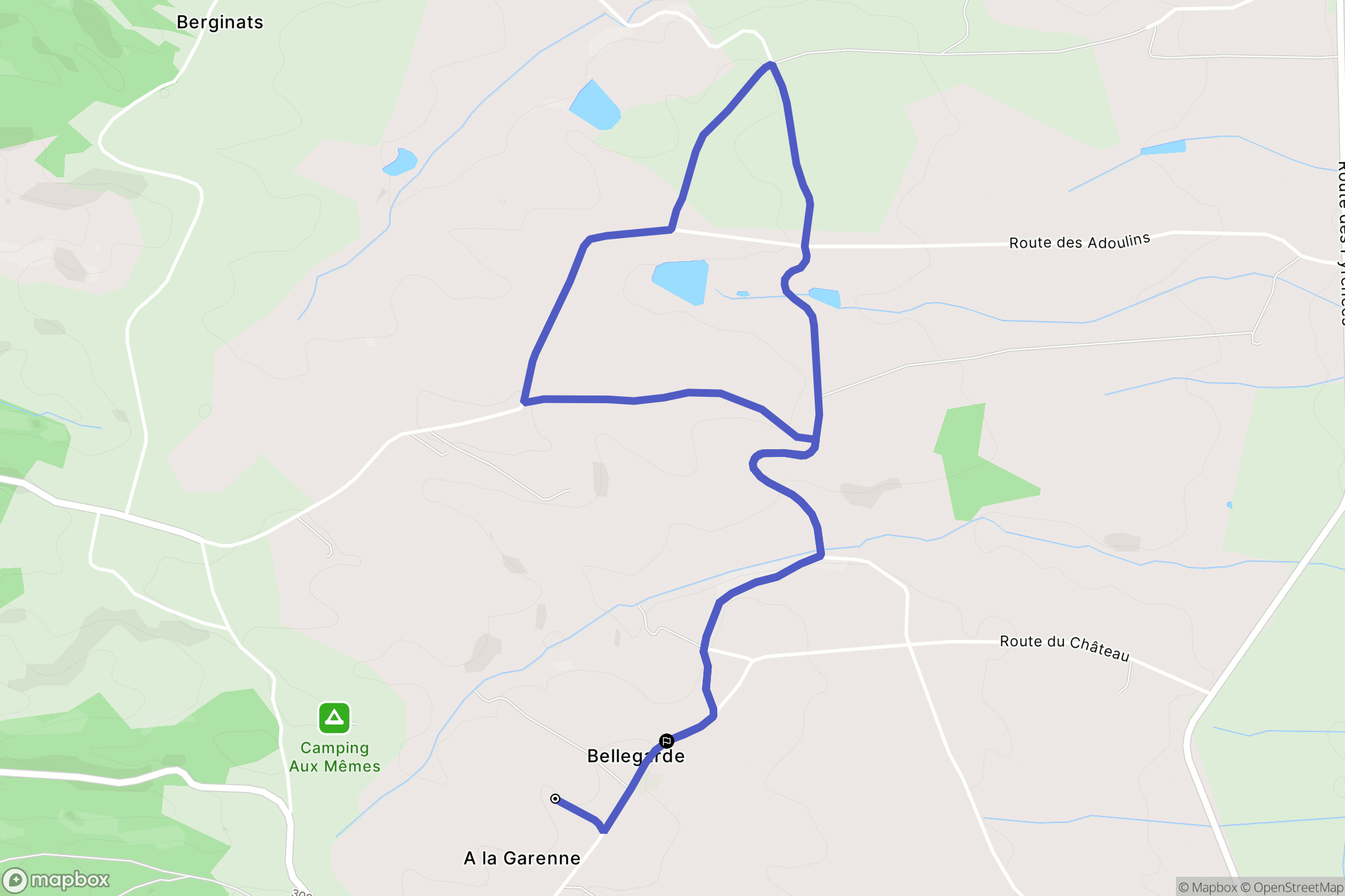 Bellegarde : carte du parcours de randonnée - France