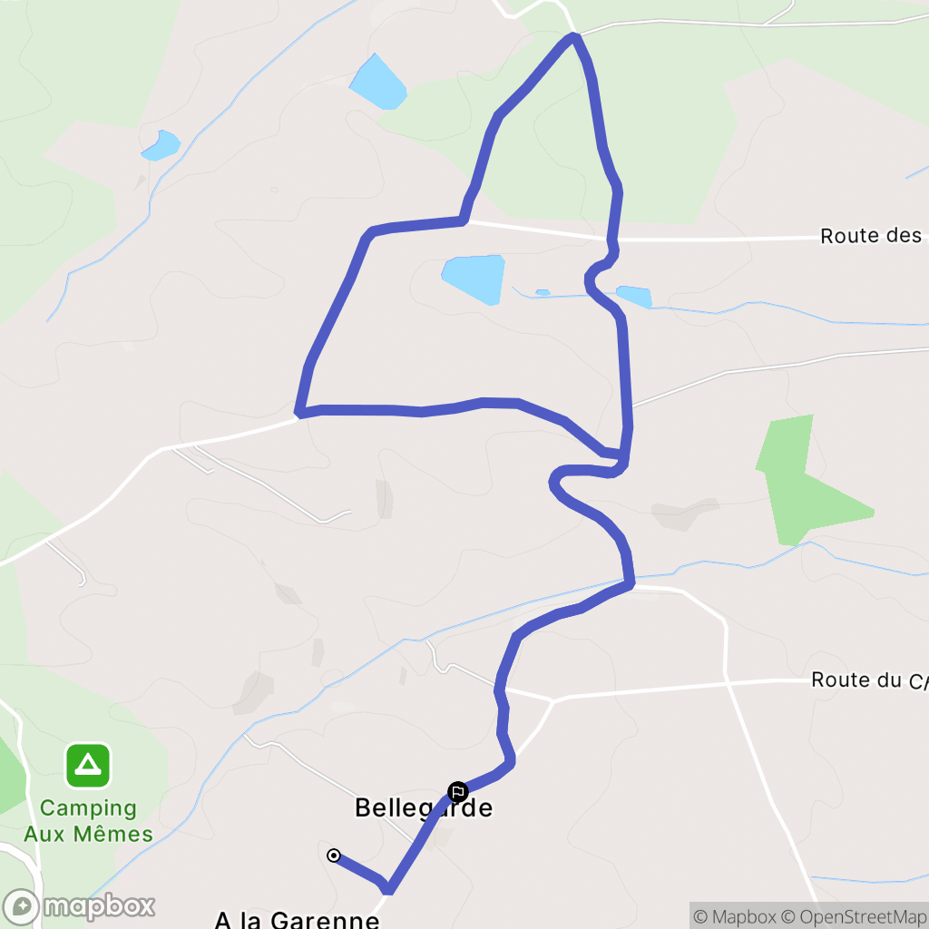 Bellegarde : carte du parcours de randonnée - France