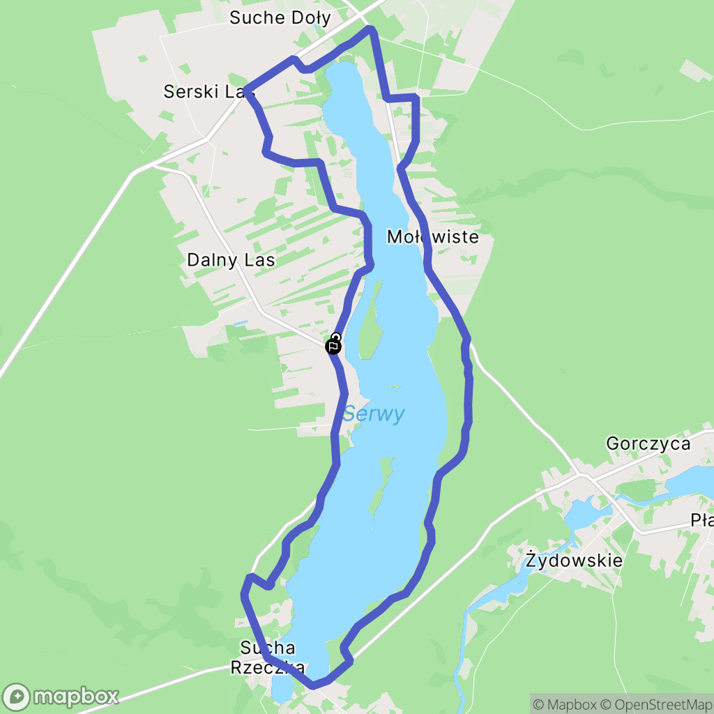 Serwy: mapa trasy - Poland
