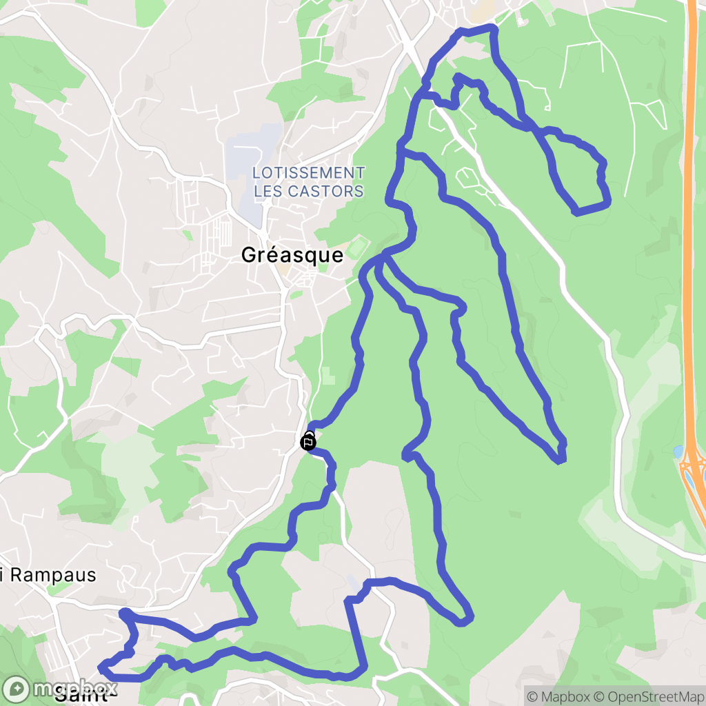 Gréasque : carte du parcours de randonnée - France