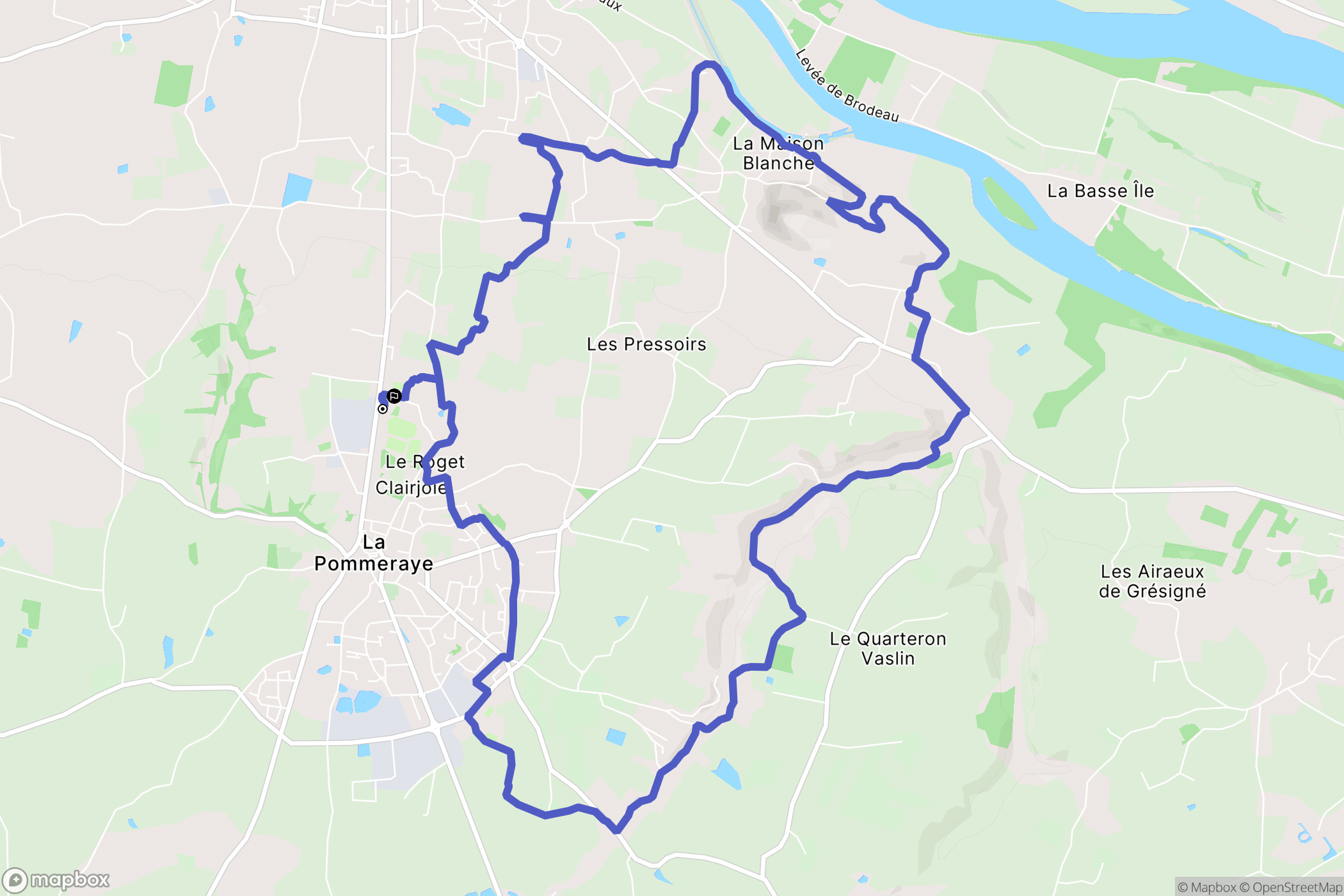 Mauges-sur-Loire : carte du parcours de randonnée - France