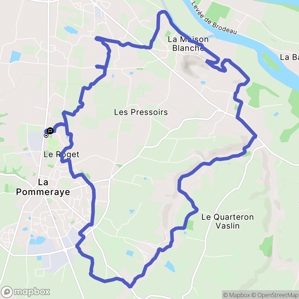 Mauges-sur-Loire : carte du parcours de randonnée - France