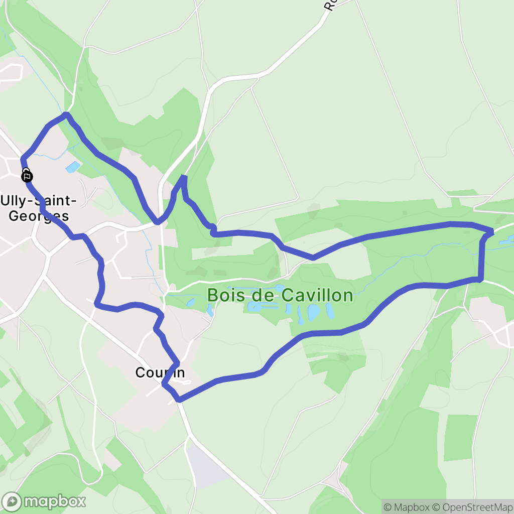 Ully-Saint-Georges : carte du parcours de randonnée - France