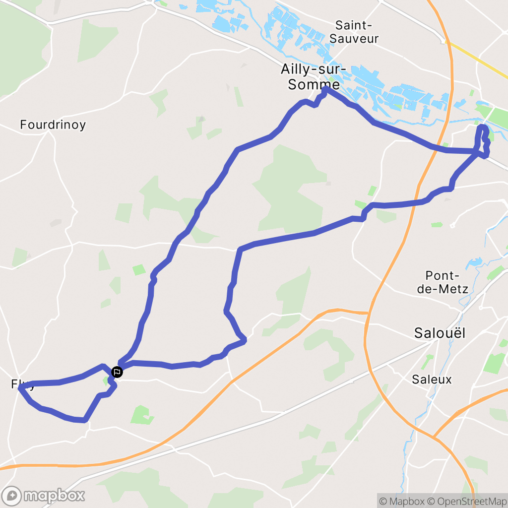 Pissy : carte du parcours de randonnée - France