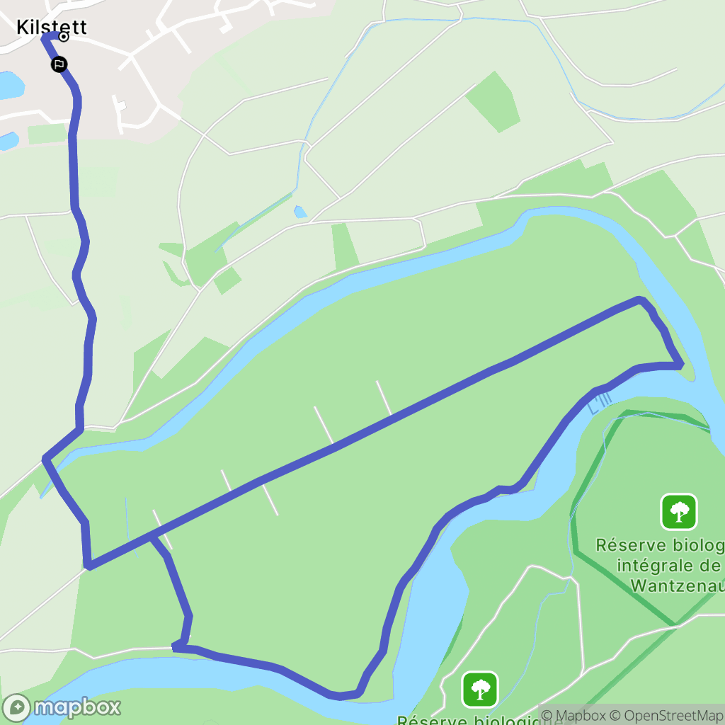 Kilstett : carte du parcours de randonnée - France