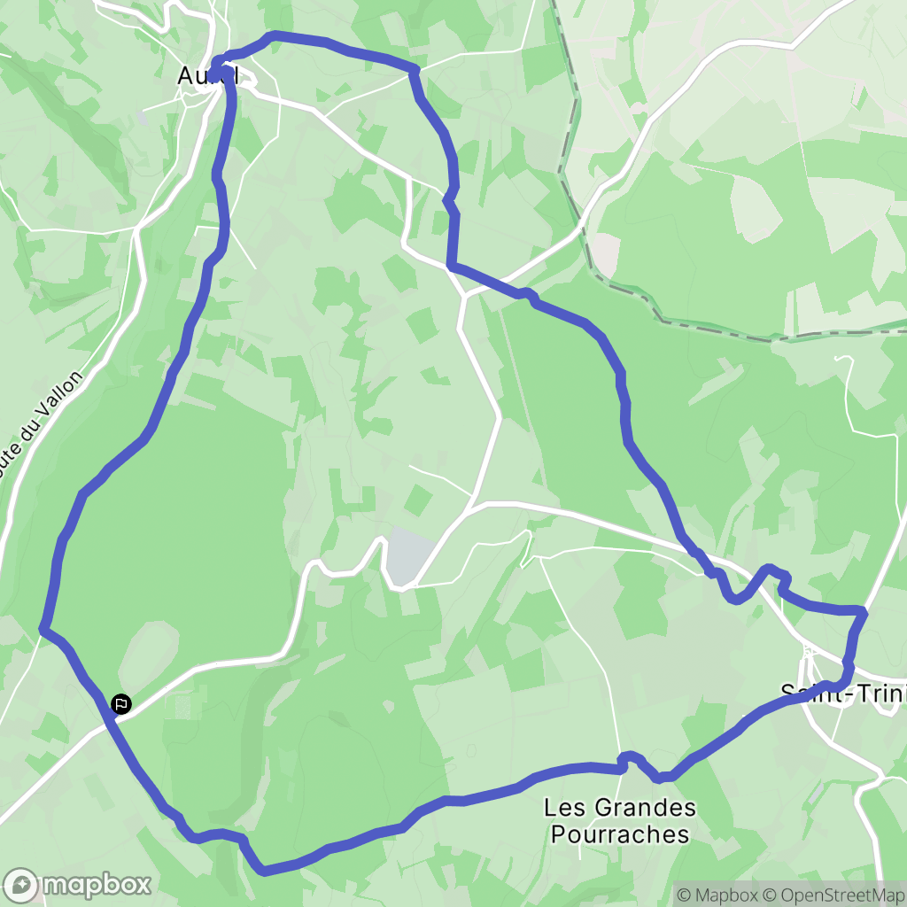 Sault : carte du parcours de randonnée - France