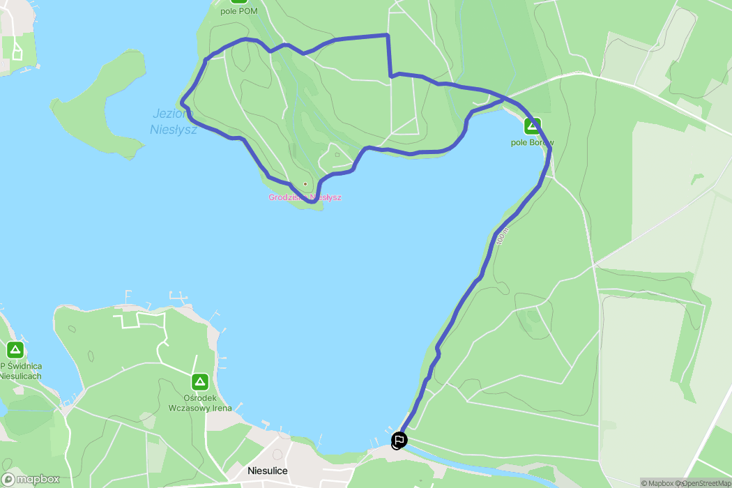 Niesulice: mapa trasy - Poland