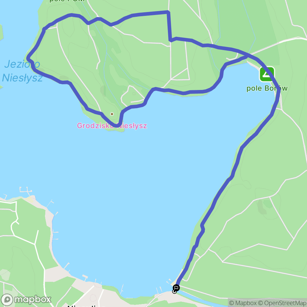 Niesulice: mapa trasy - Poland