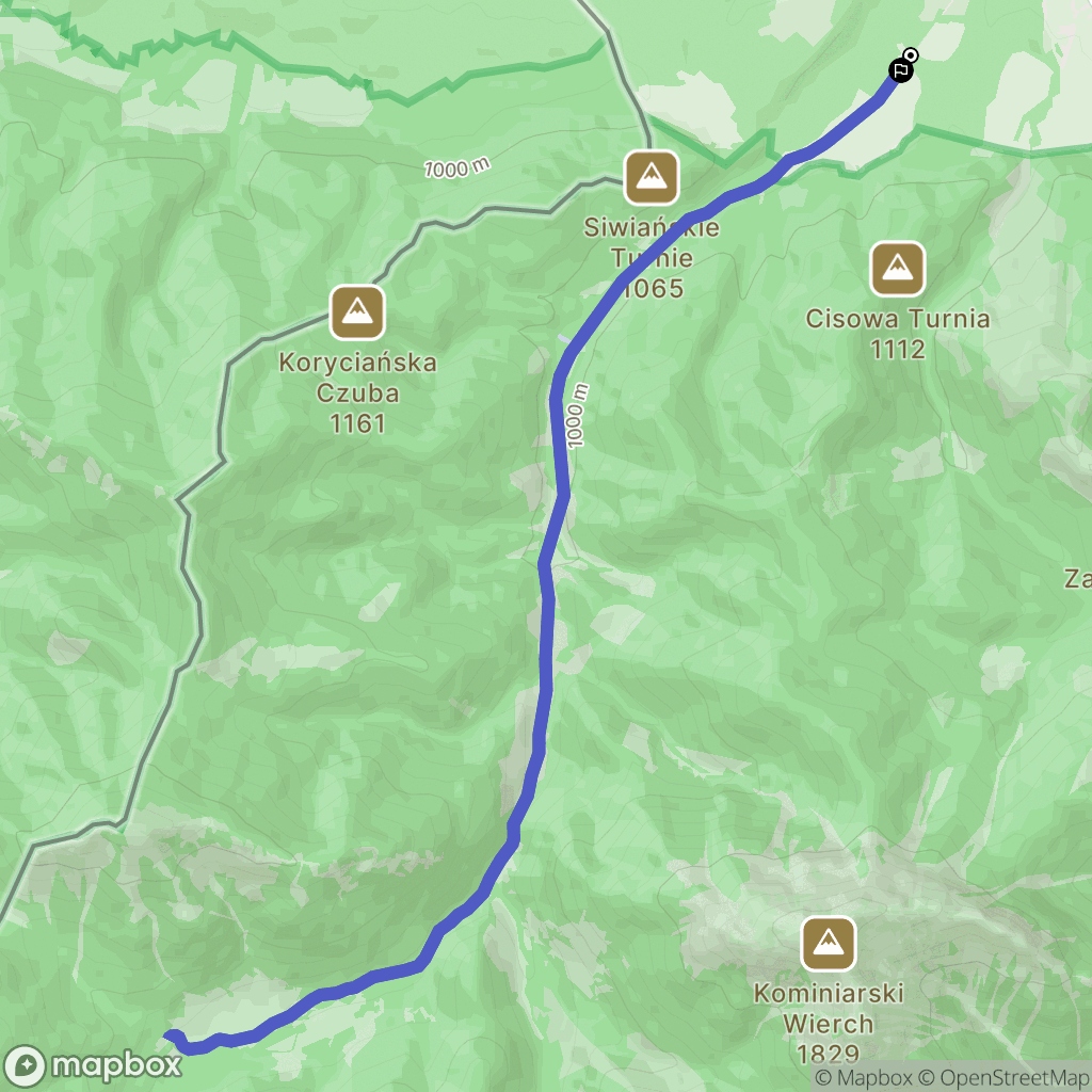 Witów: mapa trasy - Poland