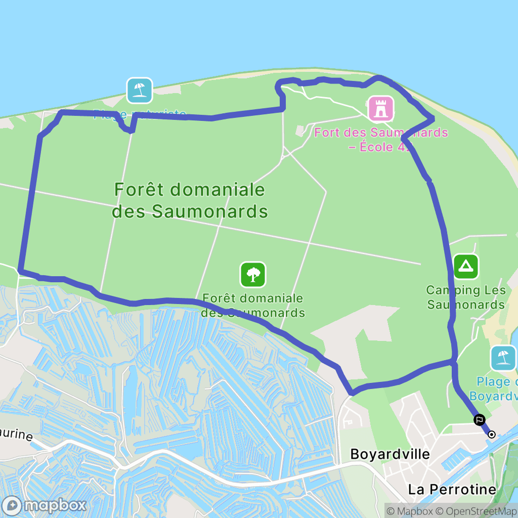 Saint-Georges-d'Oléron : carte du parcours de randonnée - France