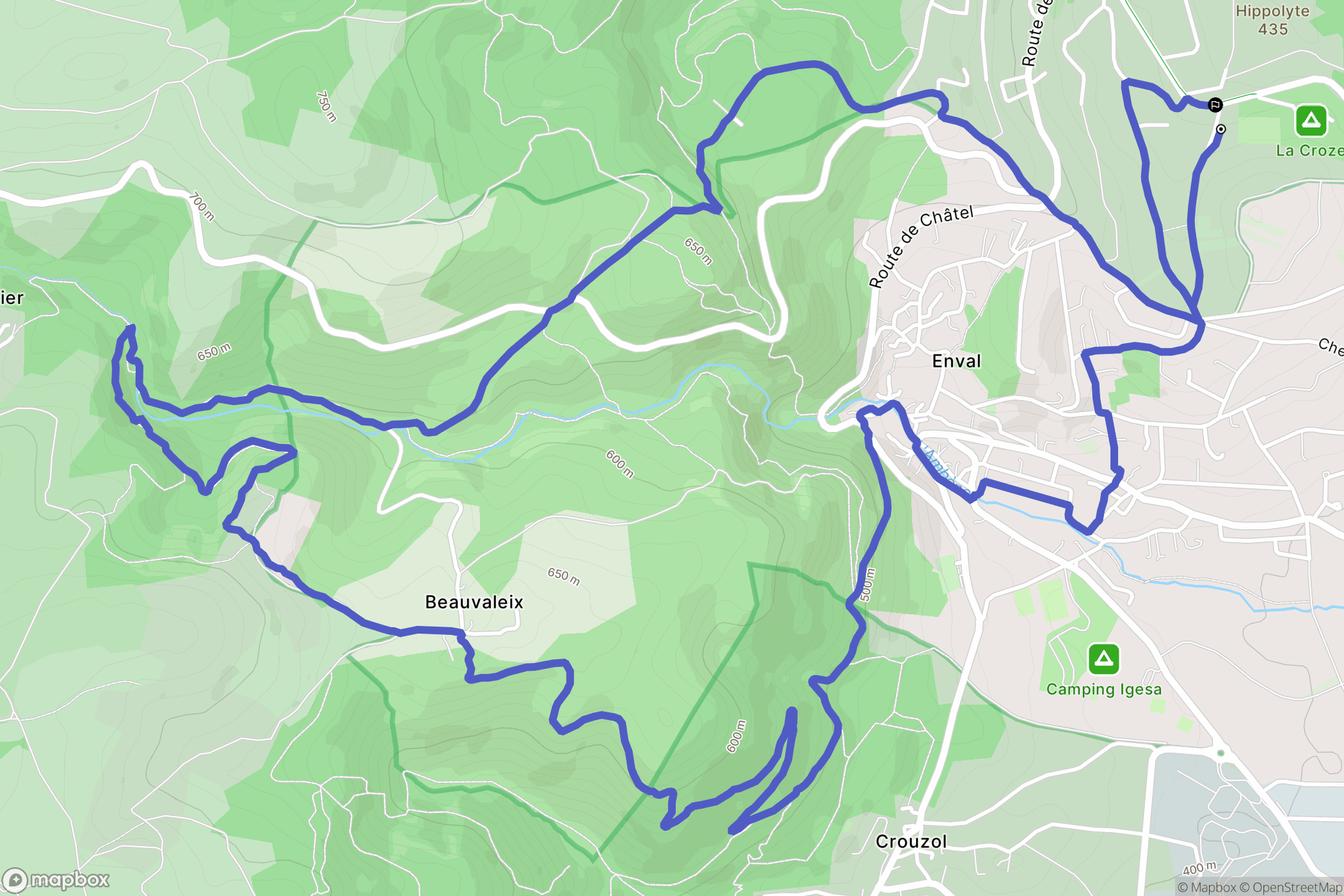 Châtel-Guyon : carte du parcours de randonnée - France