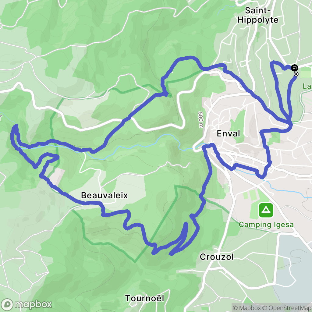 Châtel-Guyon : carte du parcours de randonnée - France