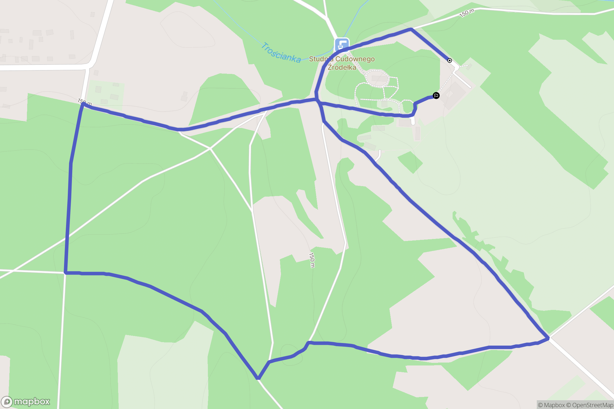 Grabarka: mapa trasy - Poland