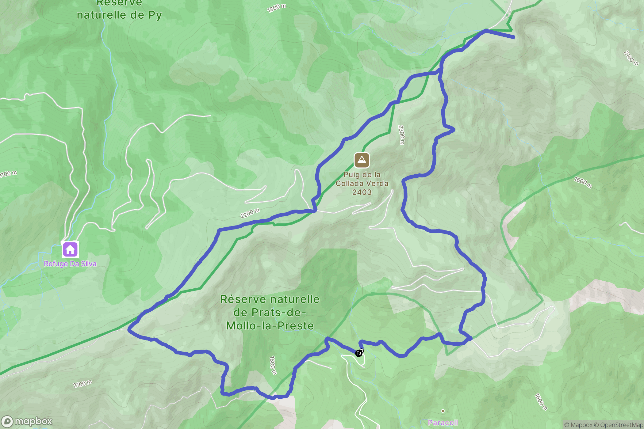Prats-de-Mollo-la-Preste : carte du parcours de randonnée - France