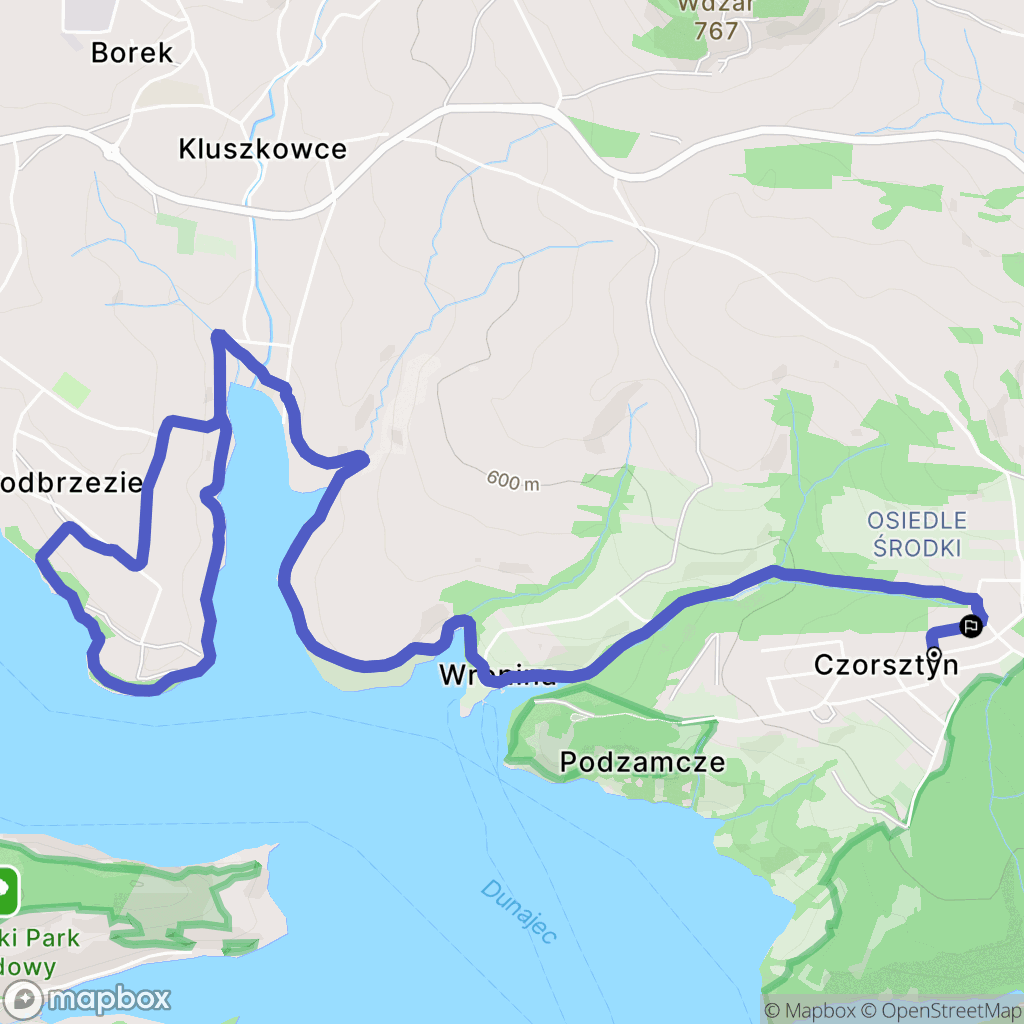 Czorsztyn: mapa trasy - Poland