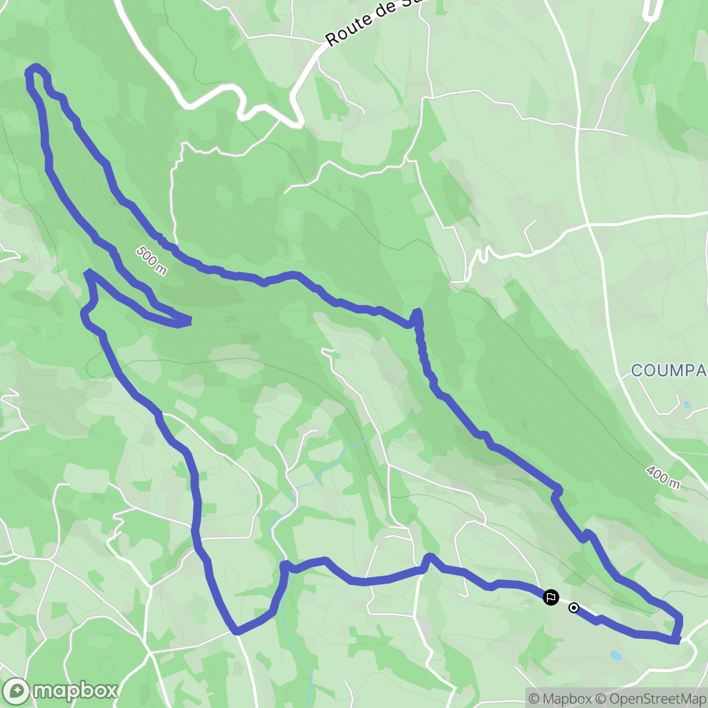 Le Barroux : carte du parcours de randonnée - France