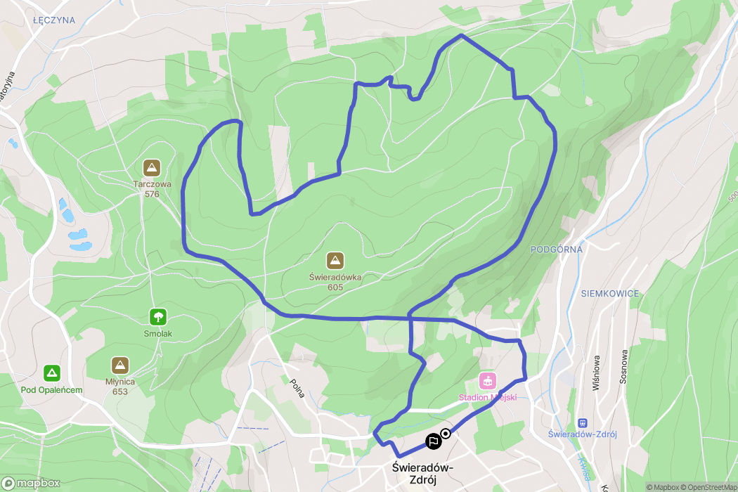 Świeradów-Zdrój: mapa trasy - Poland