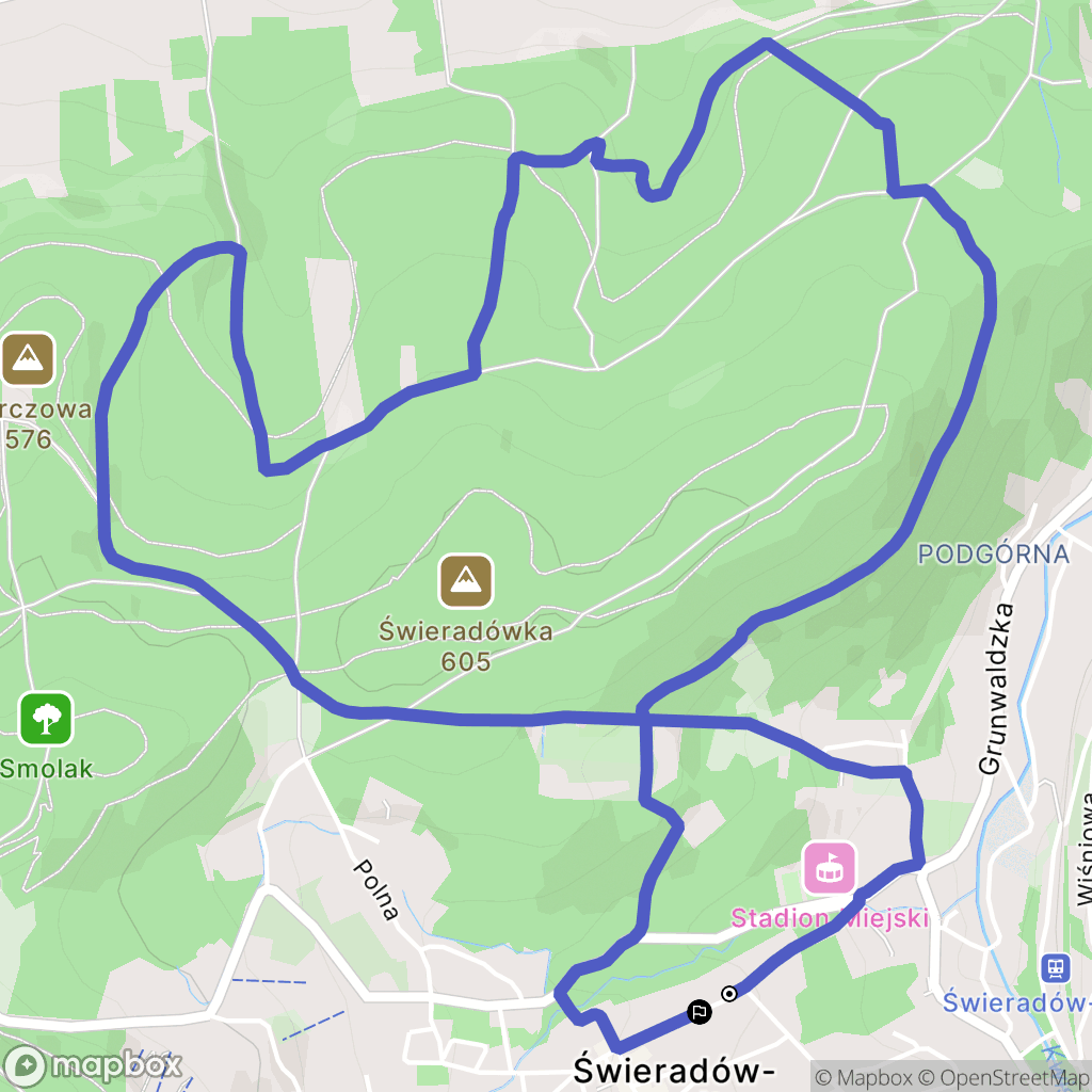 Świeradów-Zdrój: mapa trasy - Poland