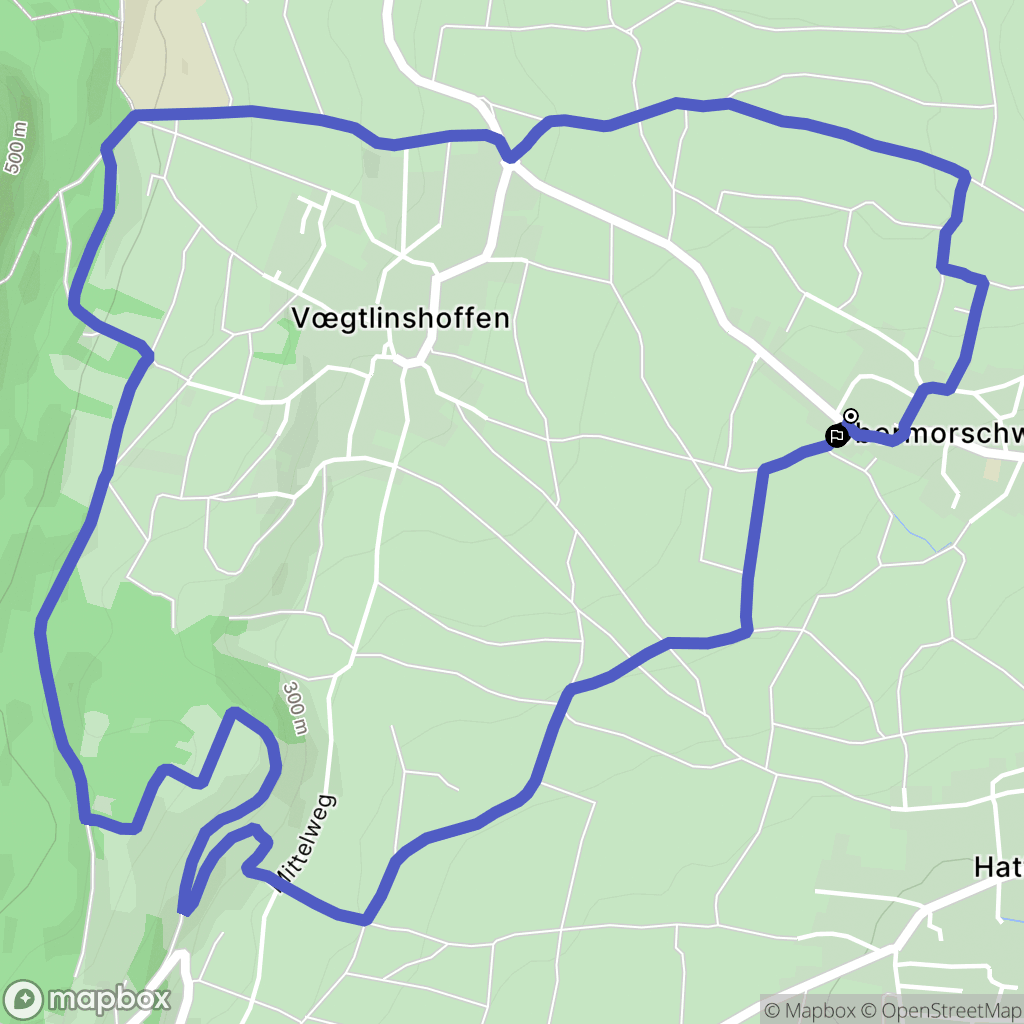 Obermorschwihr : carte du parcours de randonnée - France