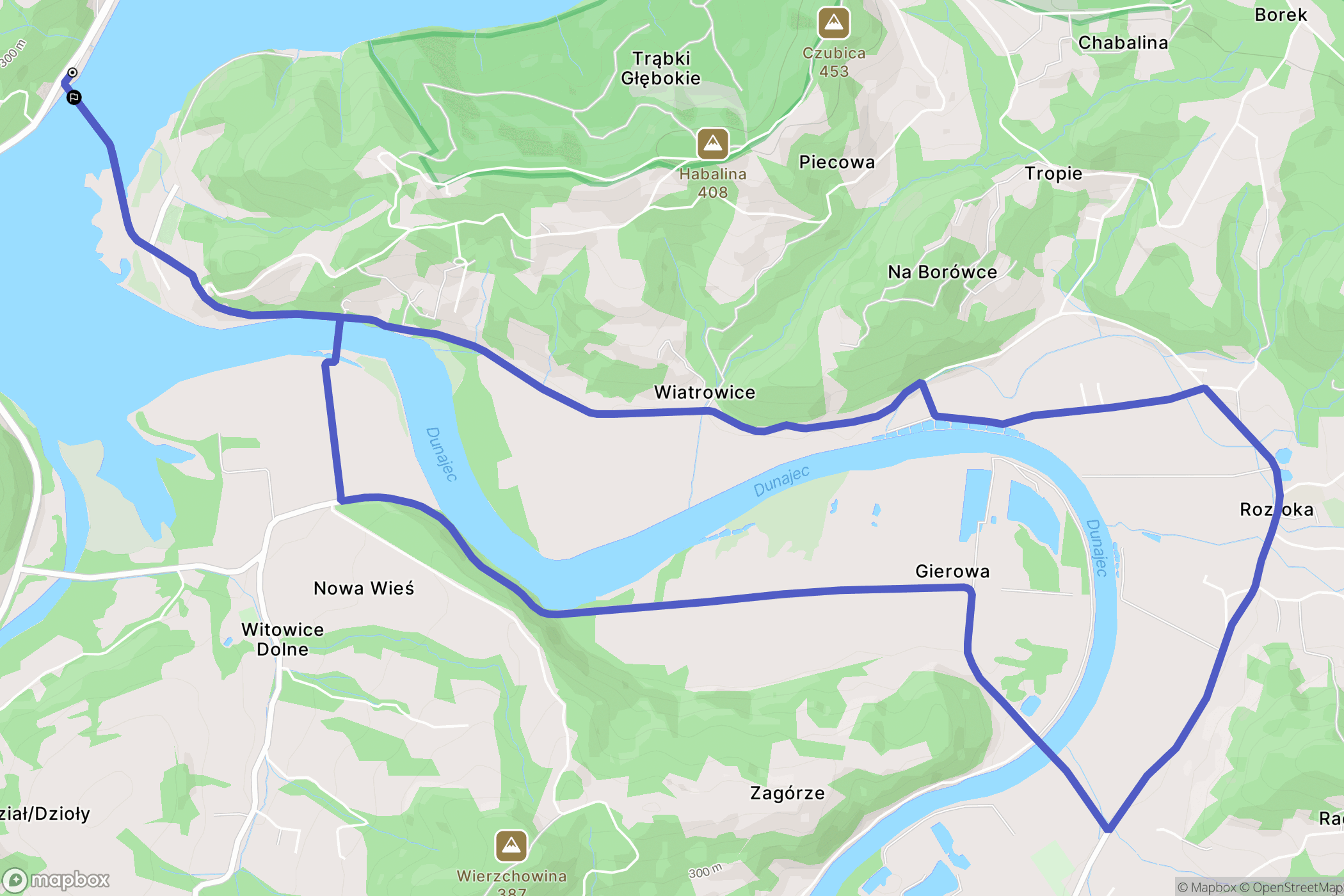 Wytrzyszczka: mapa trasy - Poland