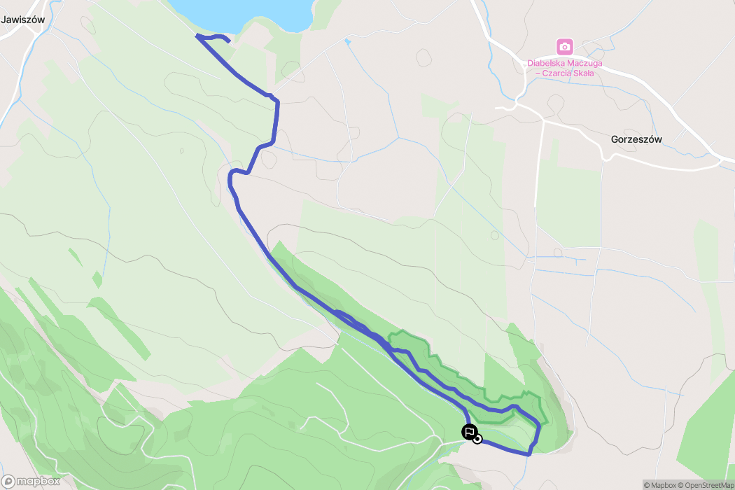 Gorzeszów: mapa trasy - Poland