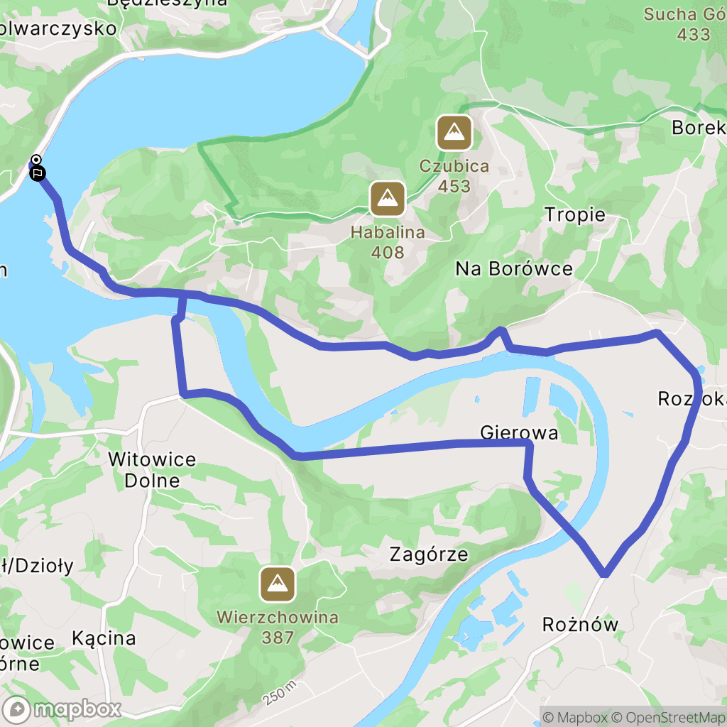Wytrzyszczka: mapa trasy - Poland