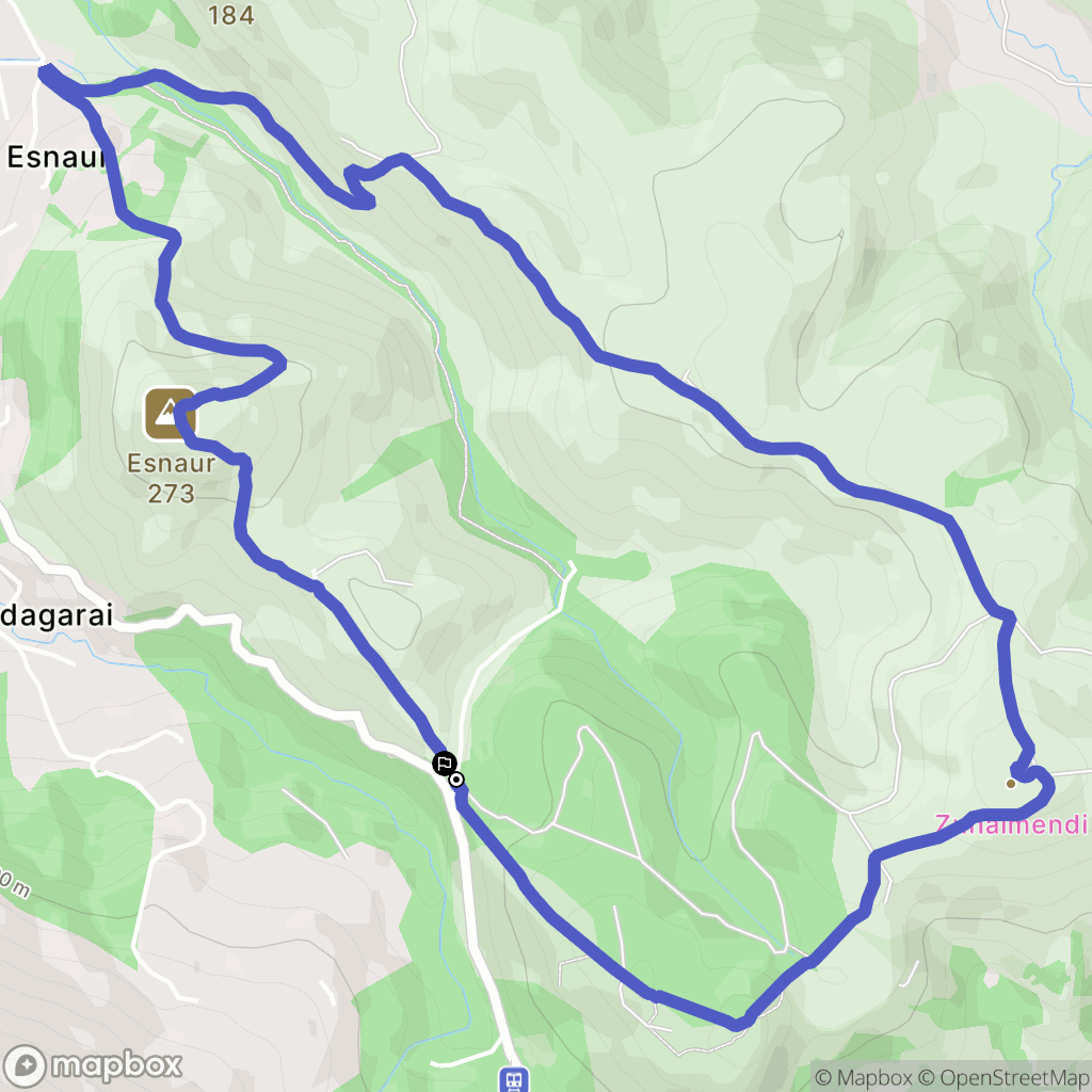 Sare : carte du parcours de randonnée - France