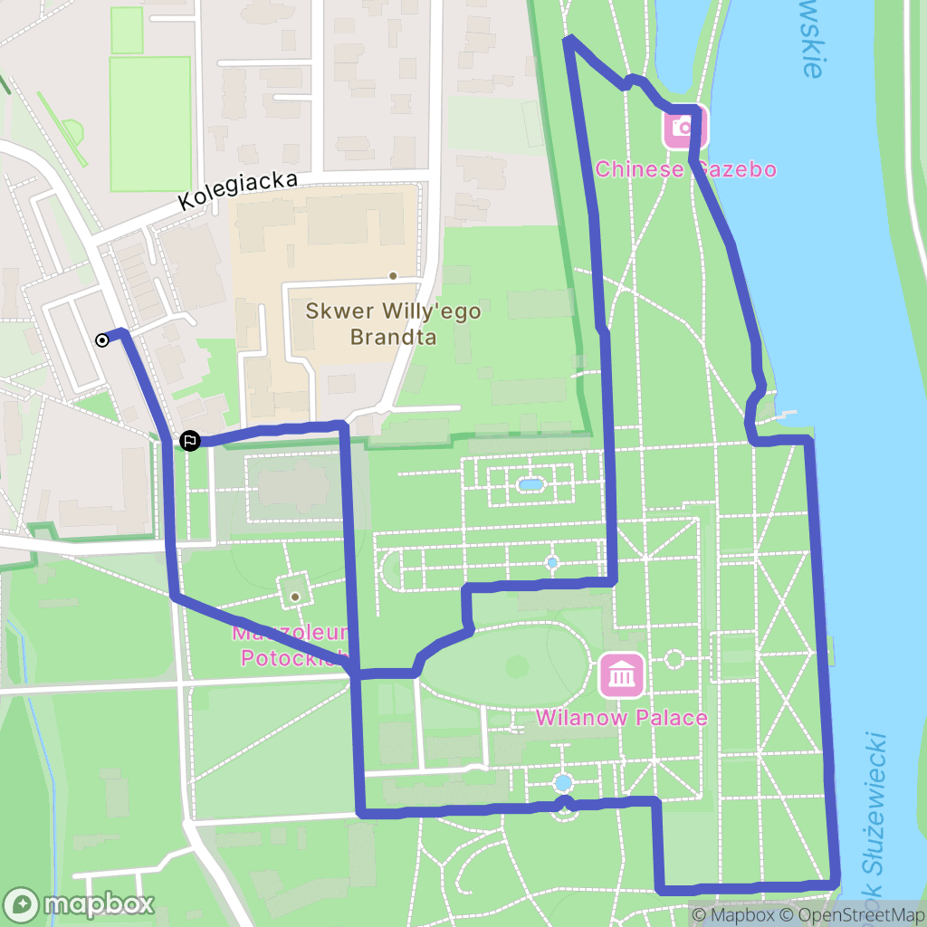 Warszawa: mapa trasy - Poland