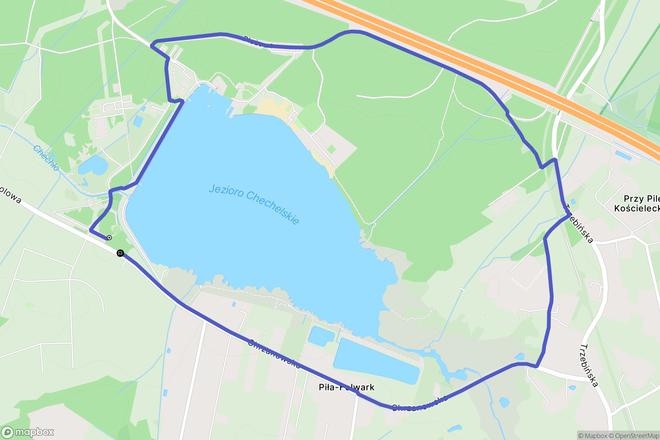 Chrzanów: mapa trasy - Poland