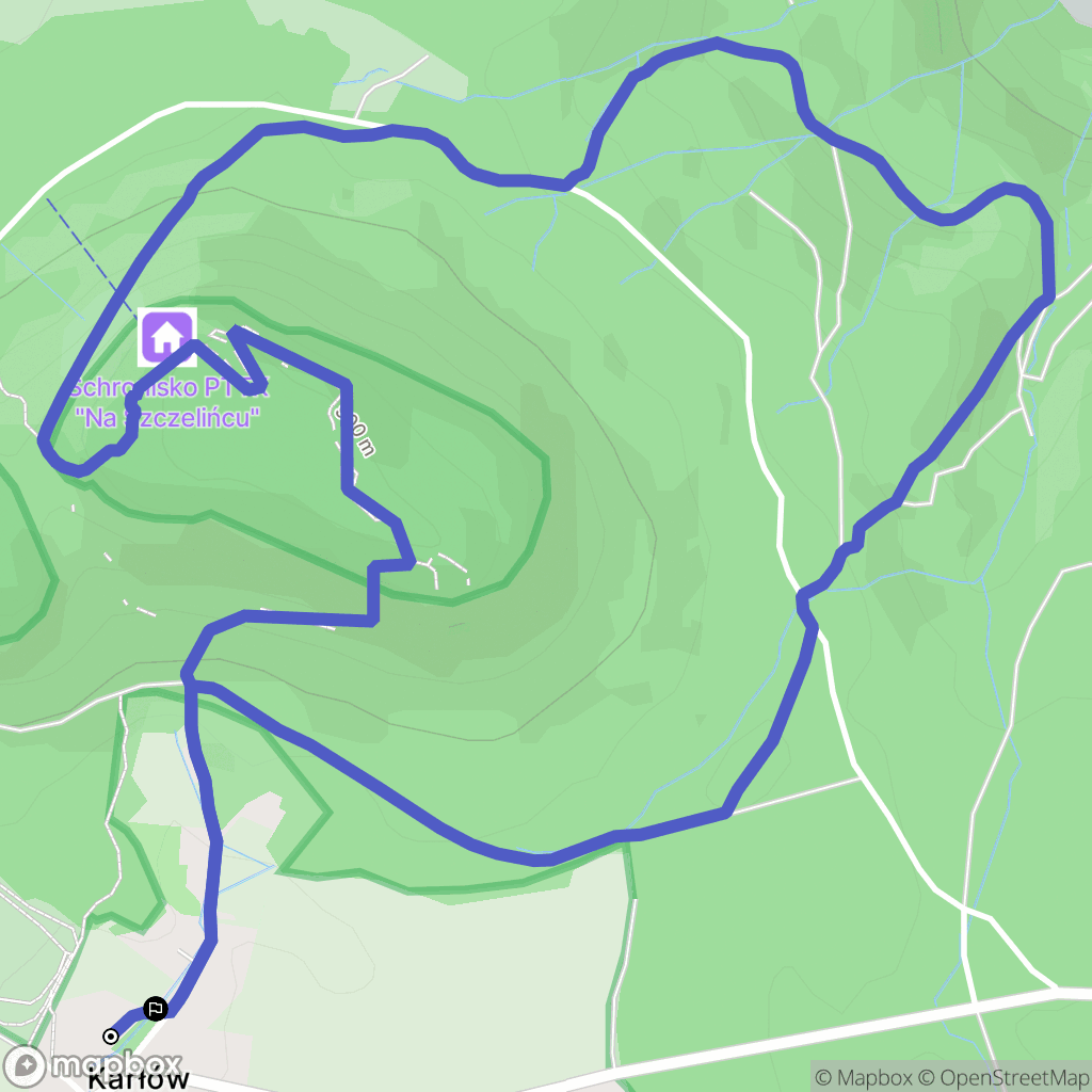 Karłów: mapa trasy - Poland