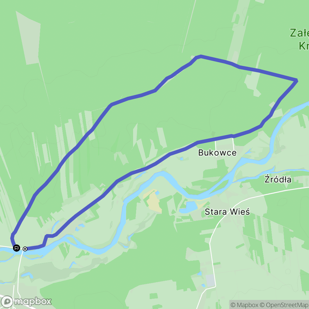 Załęcze Wielkie: mapa trasy - Poland
