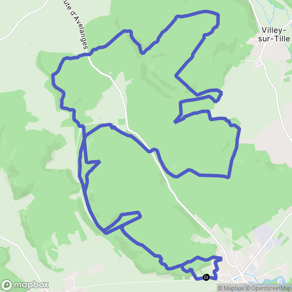 Is-sur-Tille : carte du parcours de randonnée - France