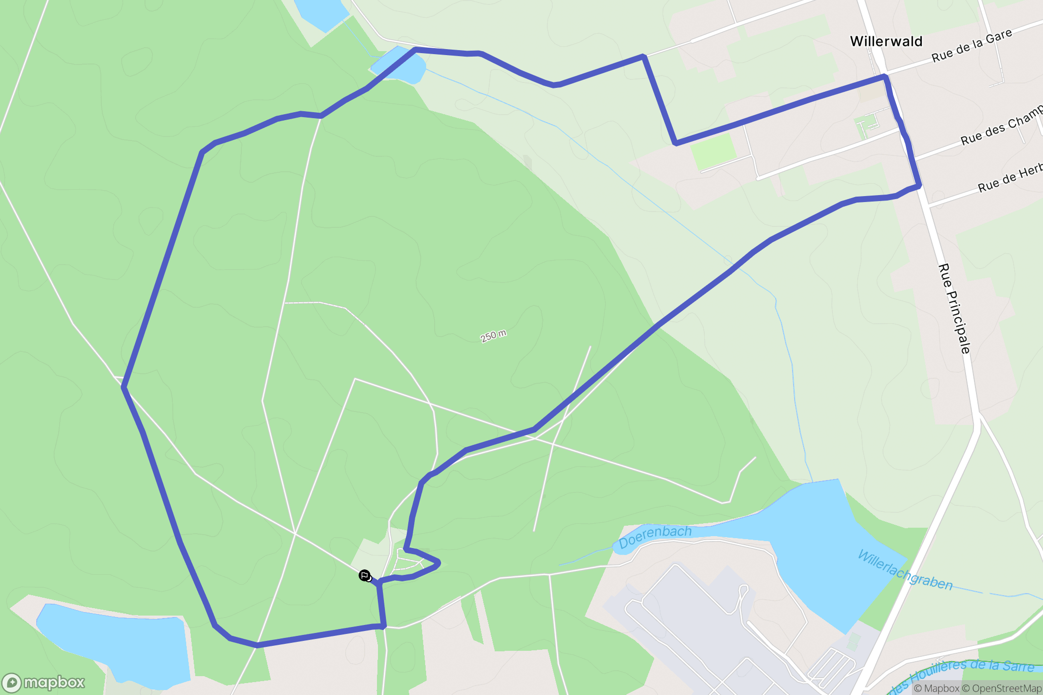 Sarralbe : carte du parcours de randonnée - France