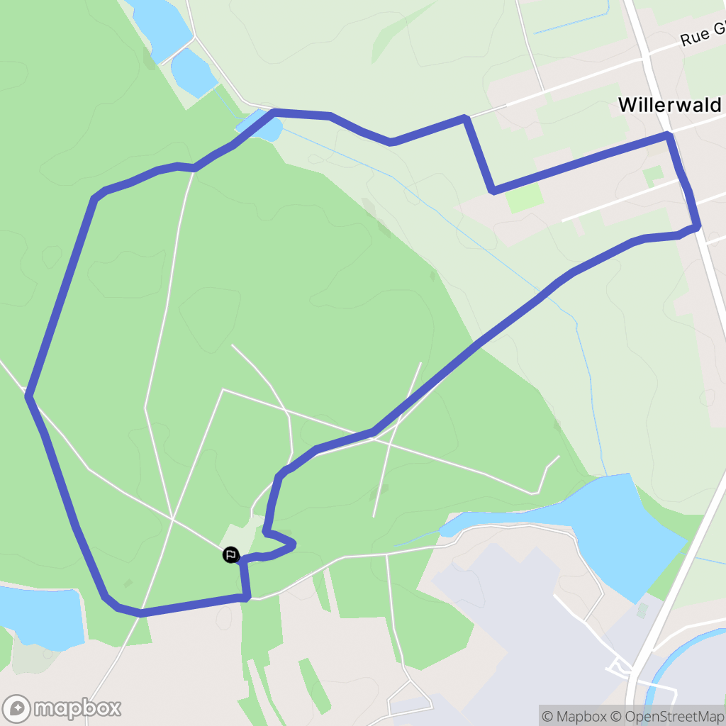 Sarralbe : carte du parcours de randonnée - France