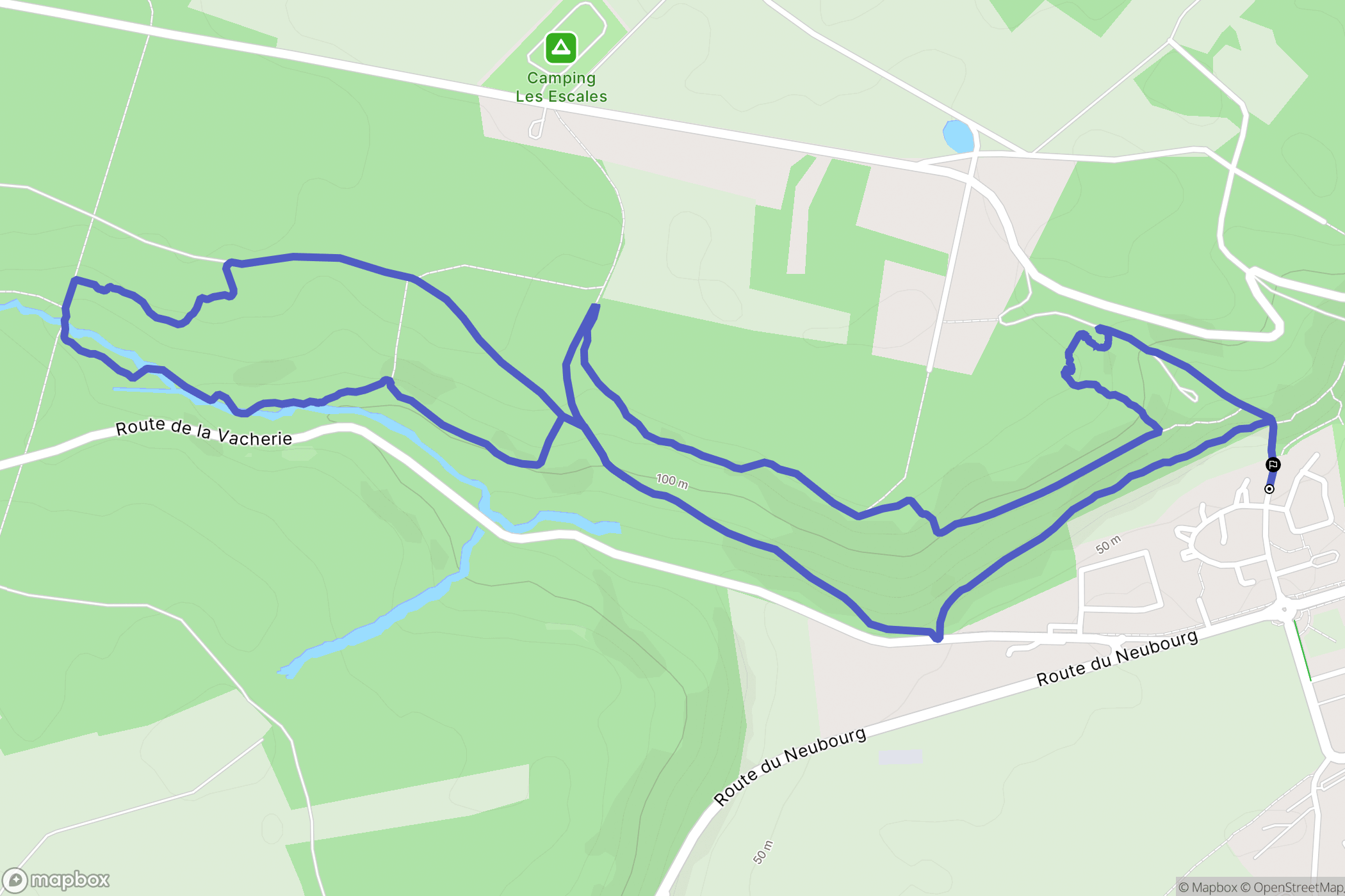 Louviers : carte du parcours de randonnée - France