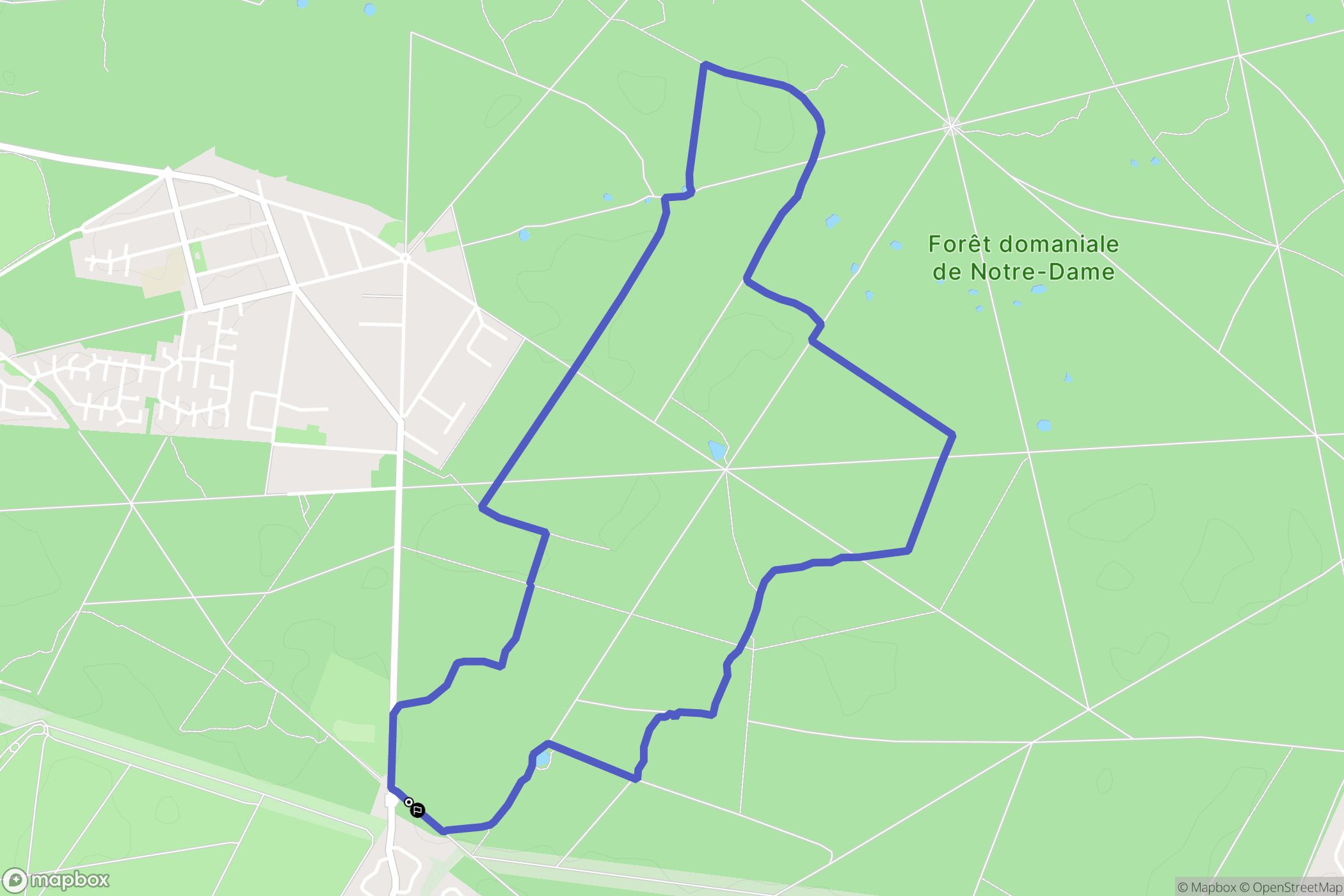 Marolles-en-Brie : carte du parcours de randonnée - France