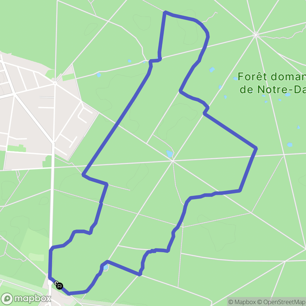 Marolles-en-Brie : carte du parcours de randonnée - France