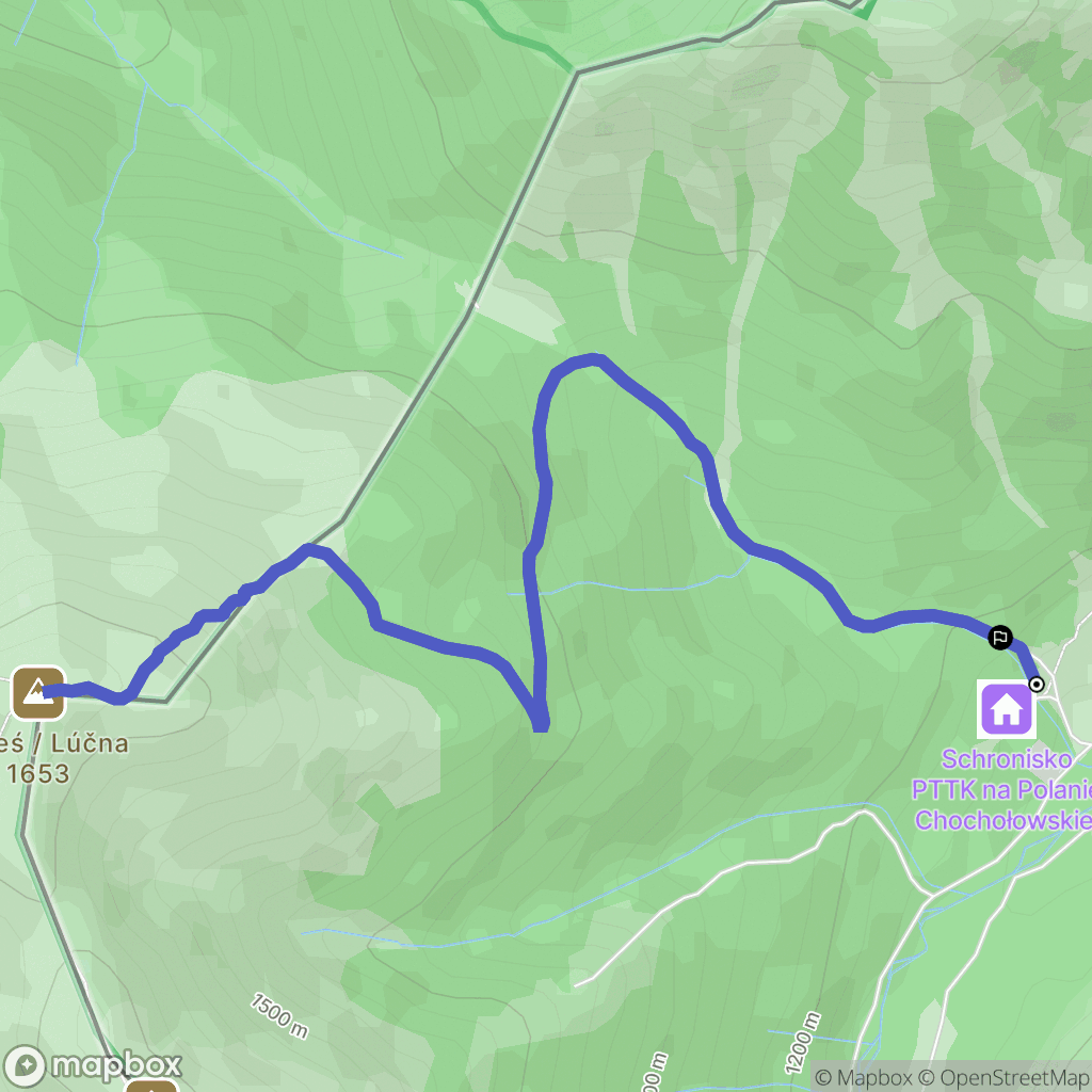 Witów: mapa trasy - Poland