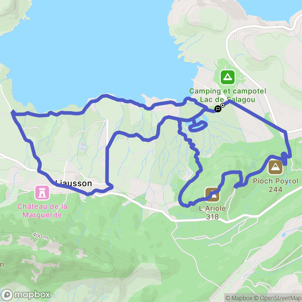 Clermont-l'Hérault : carte du parcours de randonnée - France