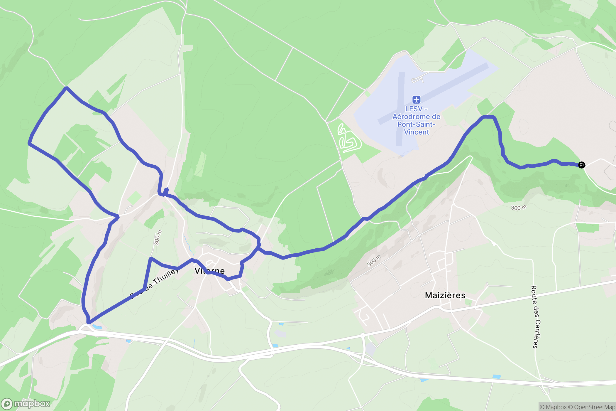 Bainville-sur-Madon : carte du parcours de randonnée - France