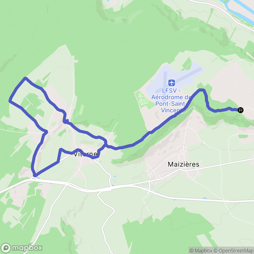 Bainville-sur-Madon : carte du parcours de randonnée - France
