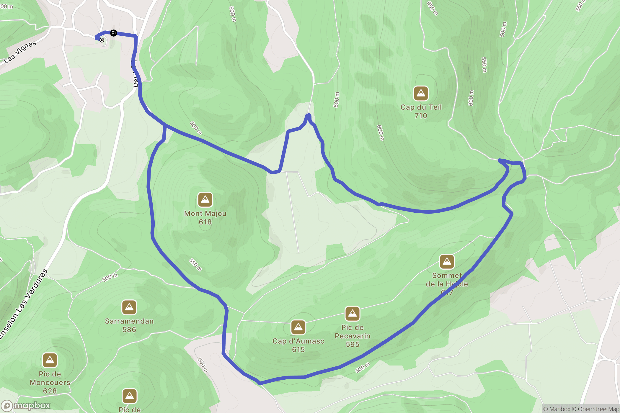 Cier-de-Rivière : carte du parcours de randonnée - France