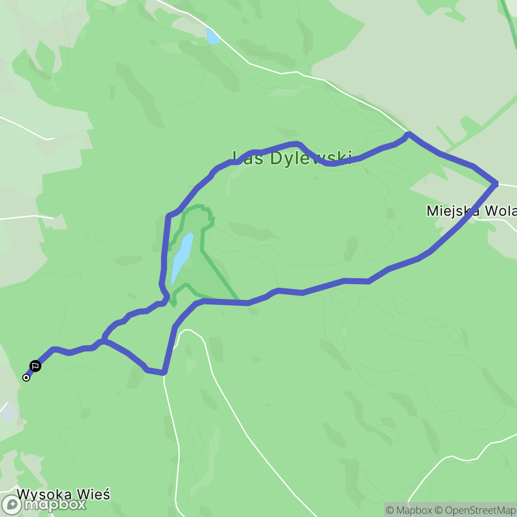 Wysoka Wieś: mapa trasy - Poland
