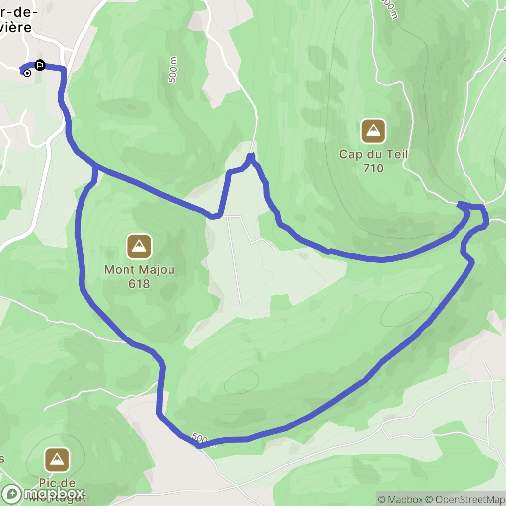 Cier-de-Rivière : carte du parcours de randonnée - France